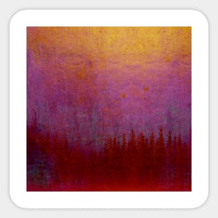 Red Forest at Sunset Sticker